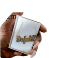 Qiuhan ODM Personalize Name Hip Hop Jewelry Double Two Tone Plated Personalize 3D Name Necklace