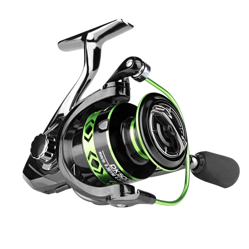 WEIHE DK2000-7000 5.2:1  1BB Spinning Fishing Reel Long Casting Wheel Metal Spool Handle Fishing Wheel