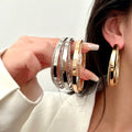 Wholesale Exaggerated Big Earrings Summer Earrings Three Circle Hoop Earrings for Women