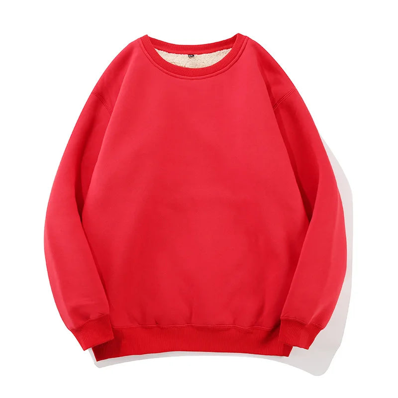Hot Sale White 400 Gsm Cotton Fleece Sweatshirt French Terry Plu Size Crew Neck Blank Men's Hoodies & Sweatshirts