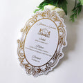 DIY Elegant White Pearl Paper Menus With Gold Foil Wedding Party Event Elegant Restaurant Food Menu Cards