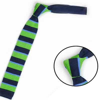 Fashionable Striped Knit Tie Polyester Necktie for Casual and Formal Wearing