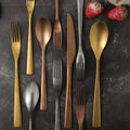 Stonewashed Antique Stainless Steel 18/10 Vintage Matte Copper Laser Cutlery SLD Brand for Back to School