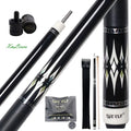 Xmlinco Billiard Pool Cue Linen Warp High Technology Professional 12.5mm Tip Size Hard Maple Shaft Stainless Steel 58 Inches