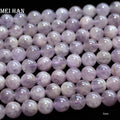 Meihan Wholesale Natural Lavender Amethyst Quartz Smooth Round Stone Loose Beads for Jewelry Making Design DIY