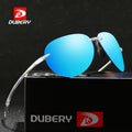 DUBERY Retro Rimless Color Sunglasses Unisex UV400 Protection Heart Design Purple Red Blue Lenses Model D132