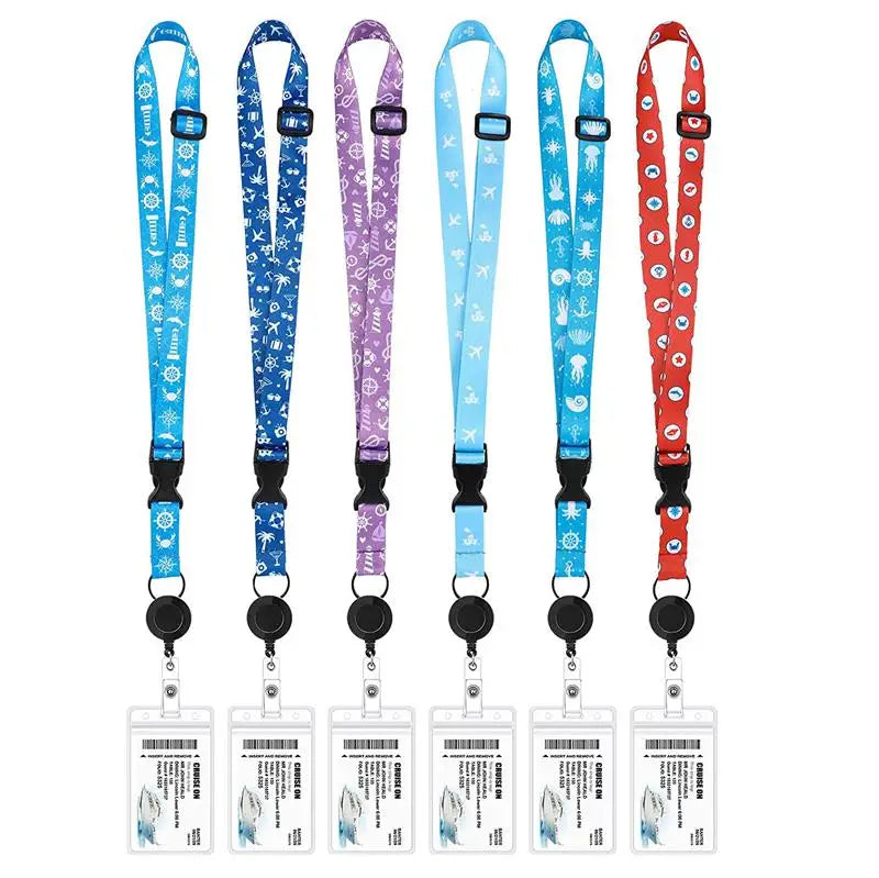 Waterproof Ship Card Holders Cruise Lanyard Ship Cards Cruise Lanyards Mobile Phone Straps ID Holder Key Card Retractable Badge