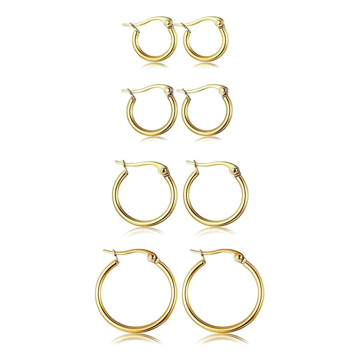 18K Gold Plated Surgical Stainless Steel Huggie Hoop Earrings Hypoallergenic Earrings Hoop Cartilage Helix Lobes Hinged Earrings