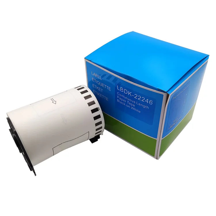 Brother DK-22246 Compatible Continuous Paper Tape 103 mm X 30.48 m WxL Direct Thermal Label for QL Labellers