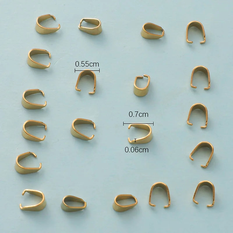 Hot Sale YWBAIYI BY-HC003 3 * 7mm Stainless Steel Melon Seed Buckle Opening Pendant Necklace Clip Multi-Use Accessory