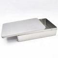 RTS Large Rectangular Silver Tin Boxes 215x135x48mm Recyclable Christmas Candy Packaging for Cake Chocolate Cookies