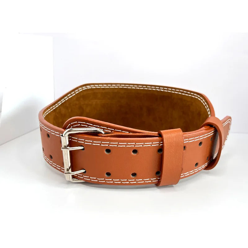 Wholesale Custom Pu Genuine Leather Waist Protective Adjustable Weight Lifting Gym Weightlifting Belt