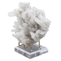 Modern Clear Acrylic Gold Corner Foldable Display Stand for Mineral Crystal Stones Gemstones with Easy Assembly MegaBDM