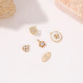 Fashion 14K Gold Plated Cubic Zirconia Flower Shaped Small Charms for Bracelets