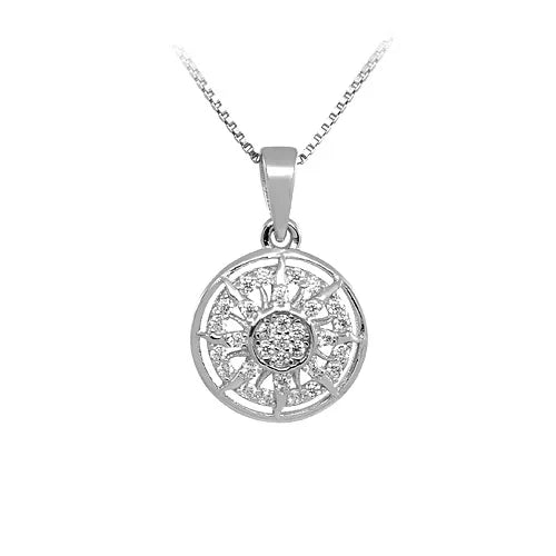 PZ9-040 Round Design Star 925 Silver Memory Pendant for Charm Necklace Jewelry Girl
