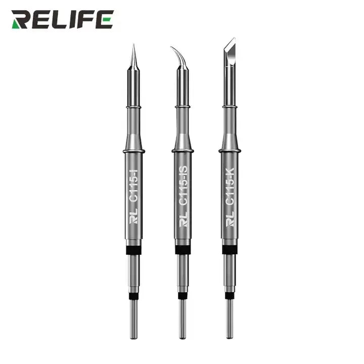 RELIFE RL-C115 (I/IS/K) Universal C210 Soldering Iron Tip Replacement Head for Repair Soldering Station Welding GVM