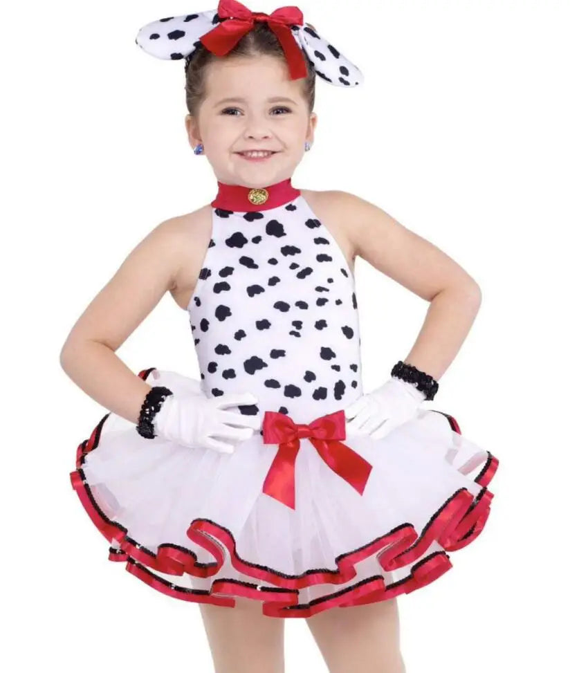 Girls Dance Dress Adult Dog Costumes Lycrial Ballet Tutu Dress Kids Stage Performance Dog Dance Costume