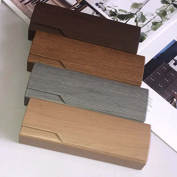 Estojo De Culos Brasil Myopia Glasses Storage Box Retro Wood Grain Eye Presbyopia Glasses Box Spot Custom Sunglass Case