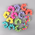 Colorful Sweet Girl Candy Color Avocado Green Hot Pink Bright CC Summer Exaggerated Beads Large Hoop Earrings 2024 Women