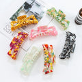 Qianjin Hot-Selling High Quality Fashionable Oversized Bow Acetate Fiber Hairpin with Temperament Hair Claws on the Back