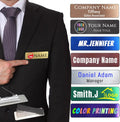 Custom Name Tag With Logo Personalized Name ID Badge With Magnet Pin Backing for Uniforms Employees Staff Doctors Nurse