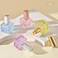 Wholesale High-end 10ml Water Cube Perfume Bottles Fashionable Transparent Glass Spray Sample Portable Essential Oil Containers