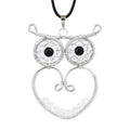 DIY Gem Stones Fashion Handmade Violet Changeable Colored Silver Plated clear Quartz Stone Bead Pendant with Natural Stones