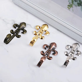 Luxury Curtain Tiebacks Hook Small Iron Flower Curtain Hooks Holder Curtain Accessories Hanger Hook