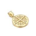 KALEN Unisex Fashion Silver/Gold/Black Stainless Steel Compass Pendant