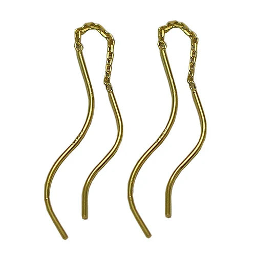 Beadsnice 925 Threader Chain Earrings Sold by Pair 925 Silver Earring Hooks