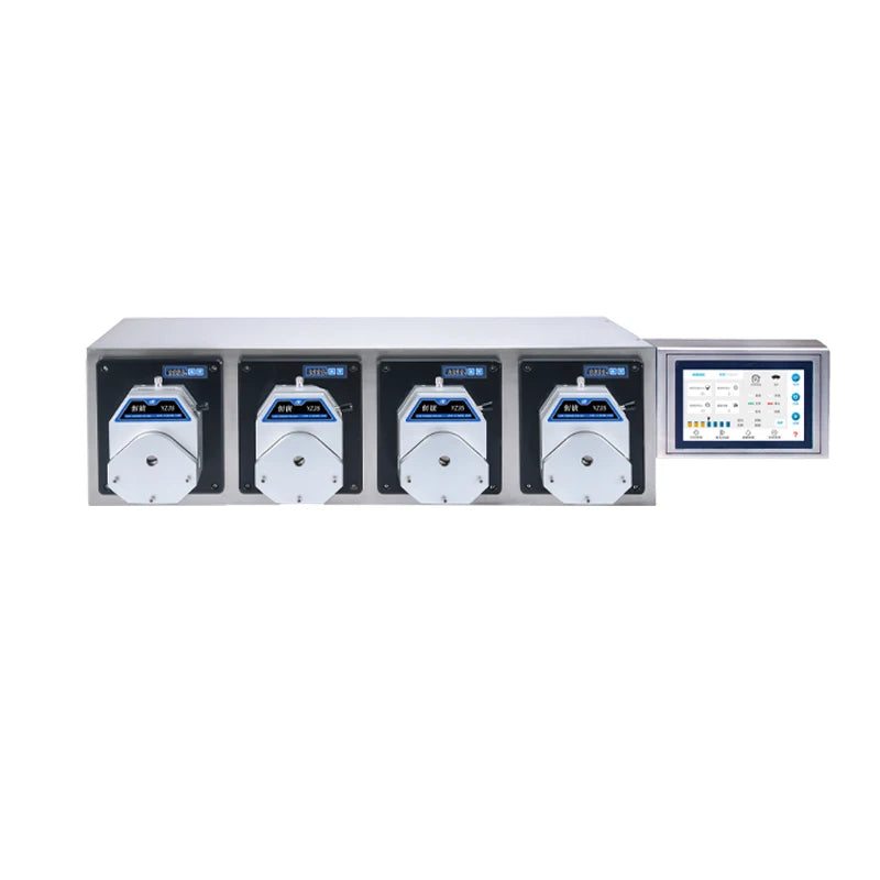 UTF03/YZ35  Chuangrui 4 Channels Vials Bottle Liquid Filling Dispensing Peristaltic Pump 4 Head Filling Pump Group UTF03/YZ35