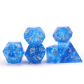 Hot Selling Crystal Texture DND Board Game Entertainment Sharp Edged Polyhedral Gemstone Dice Set