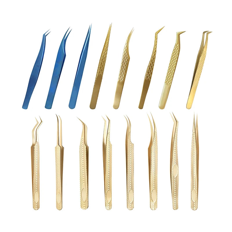 Custom Mega Volume Eyelash Extension Tweezers Fiber Nano Tip Lash Tweezers
