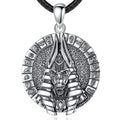 Vintage Element Jewelry 925 Sterling Silver Exquisite Relief Design Gods of Egypt Anubis Amulet Pendant Necklace