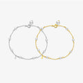 FUAMAY Trendy Fashion Dainty 925 Silver 18K Gold Plated Charm Bracelet Perle with Freshwater Pearl-Party & Wedding Gift