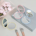 Customizable Portable Small Makeup Mirror Foldable Pocket Cosmetic Mirror Double-Sided Flip Cover for Cream Glue Application