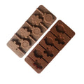 Wholesale Hot Sale Heat-Resistance Carton the Gingerbread Man Shape Silicon Chocolate Bar Moulds Soap Mould Candy Mold MegaBDM