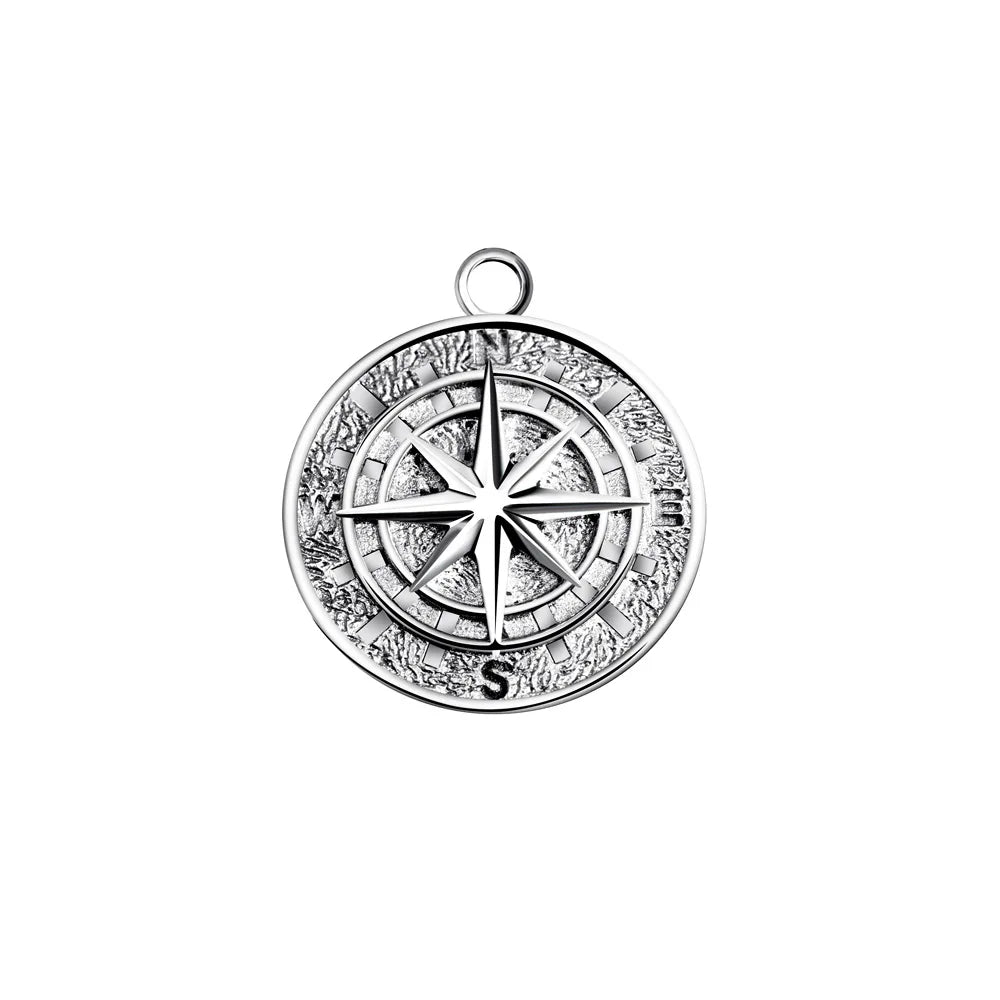Personality Ship Compass Pendant Punk Hip Hop Pendant Jewelry Men's Ocean Style Accessories