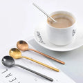 Stainless Steel Creative Fashional Colorful Cute Ice Scoop Stirring Mini Small Long Hand Tea Dessert Espresso Coffee Spoon