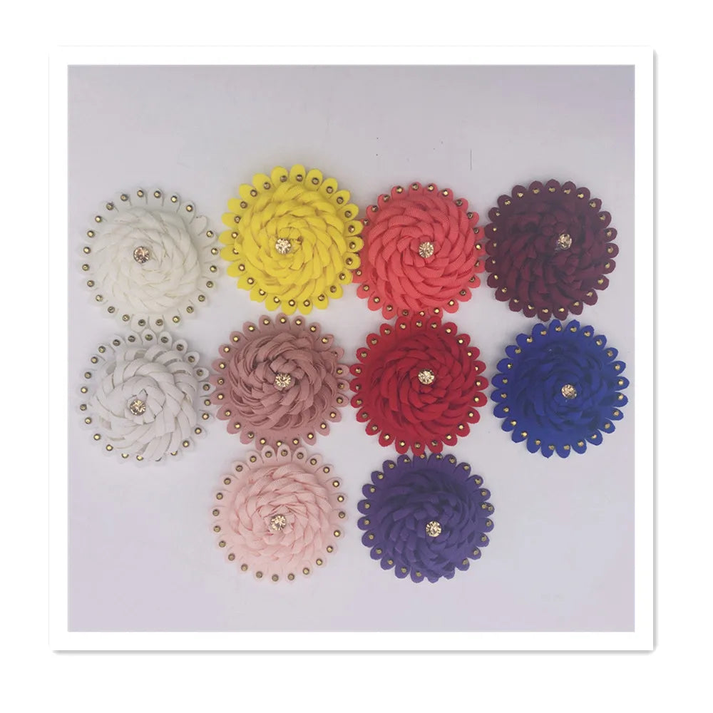 Wholesale Rhinestone Appliqued Patches Flower Patches for Clothing DIY Accessories