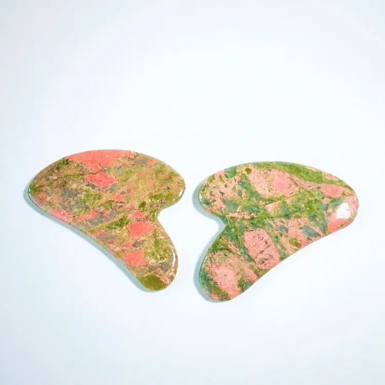 2026 New Shape Jade Gua Sha Tools unakite Gua Sha Professional Healing Stone Facial Skincare Guasha Boards unakite Guasha