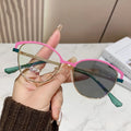 2025 Newest Women Anti-blue Light Reading Glasses Frame Metal Photochromic Optical Eyeglasses