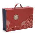 New Idea Cardboard  Paper  Wedding  Gift  Box  Packaging  With  Magnetic  Folding With  PU  Handle