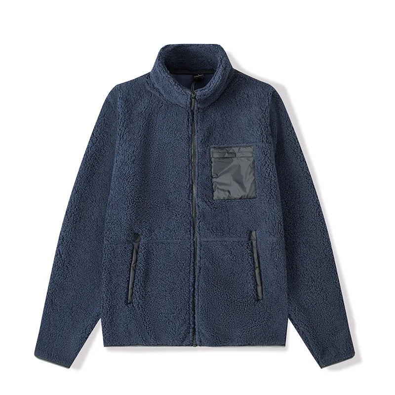 Lamb Cashmere Cardigan Sweater Autumn Winter 2022 Men'S Thick Jacket Outdoor Sports Coat Men'S Jacket