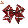 Icheerobics Fast Delivery Custom Cheer Glitter Bow Bulk Cheer Leading Bows for Women