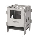 Titanium Folding Backpacking Furnace Wood Burning Stove for Outdoor Camping & Picnic Cooking for Hiking & Wilderness Adventures