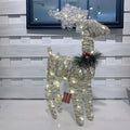 2025 Christmas LED Reindeer Yard Decorations 3D Light up Reindeer Decoration IP44 Battery Powered for Christmas Lights