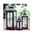 Wholesale Home Decor Large Iron Glass Lanterns White Metal Wedding Candelabra Lantern for Indoor and Outdoor Decoration