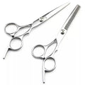 Silver Hairdresser Straight Cut Teeth Scissor Professional Hair Stylist Haircut Thinning Scissors Hairdressing Barber Metal