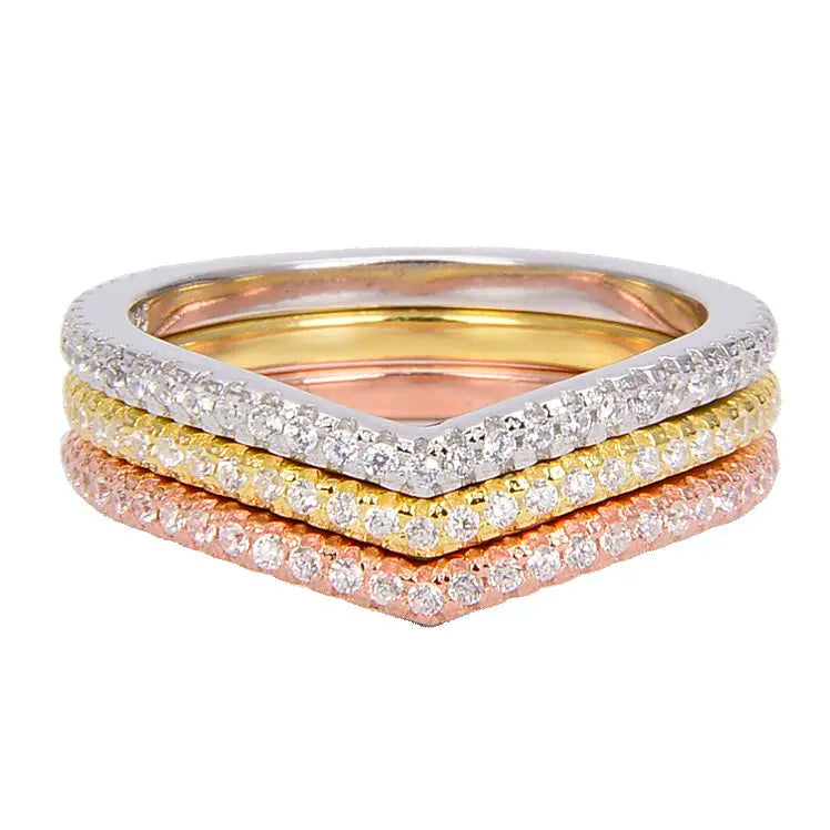 Fashion Wedding Unique Women's Jewelry Setting Zircon Stone Finger Ring Wholesale Fine Jewelry Rings